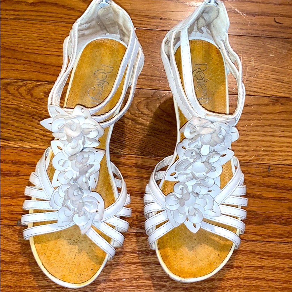 Women’s White wedge sandals